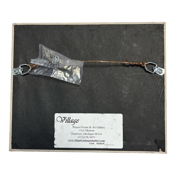 Framed Cross-Stitch Art – Presque Isle Light Station (1870–1905) – Custom Framed - Picture 2 of 3